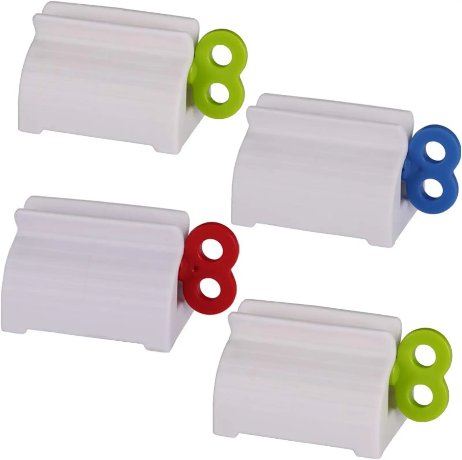 Manual Toothpaste Squeeze Device Toothbrush Holder - Firm, Durable, Portable, Rustproof, Waterproof, Multi-Color, 2.7"l x 1.5"w x 1.5"h, Clip Mount, Roller, Stand Winder, Bathroom Oral Care Home Tool