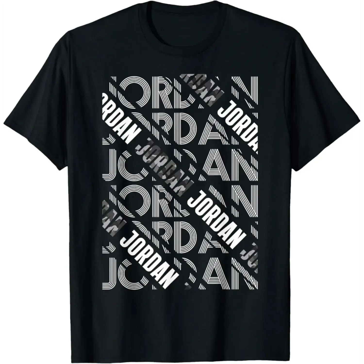 Stylish Black Cotton T-shirt Featuring Unique Jordan Logo Graphic Design