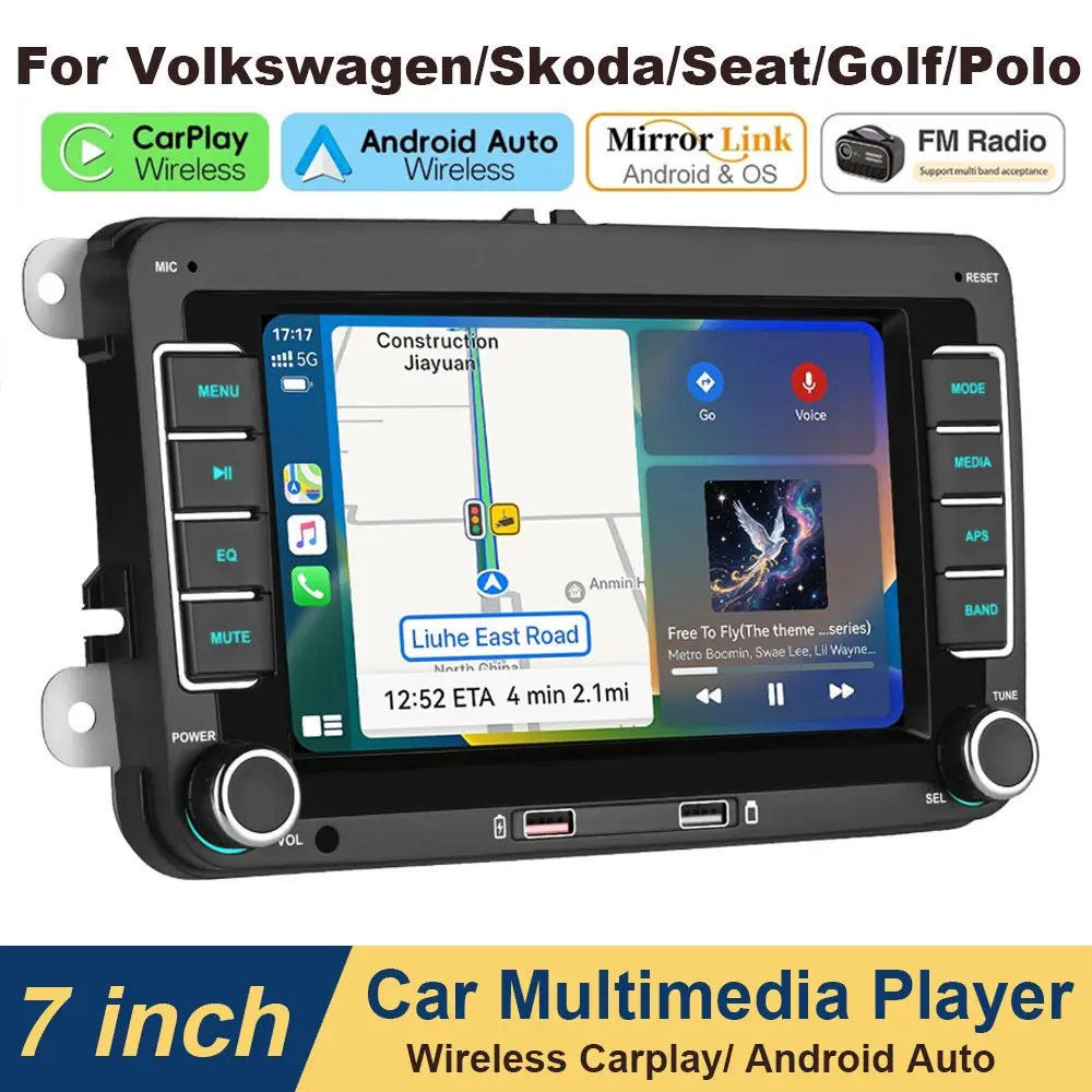 Volkswagen Jetta/magotan Dedicated Car Mp5 Player, Wireless Phone Connectivity, Carplay Bluetooth-compatible, Fm Radio, Lossless Installation