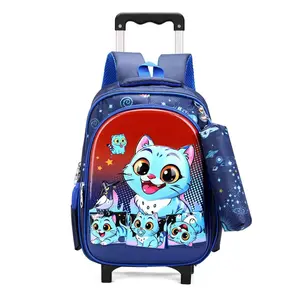 K-hunters School Bag Hard Shell Cartoon Cute Backpack School Bag Tie Rod Bag