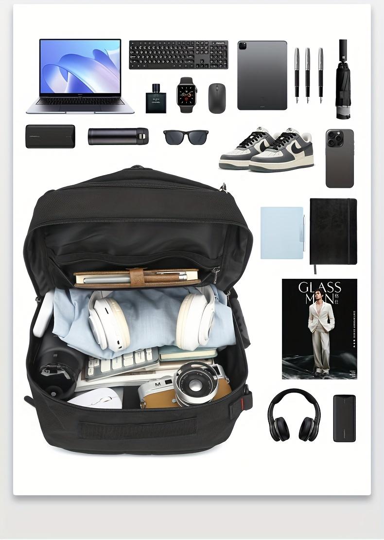 Travel Backpack, Portable Backpack, Large Capacity Duffel Bag Men's Outdoor Expandable Convertible Boarding Duffel Backpack, Black 80L Hiking Bag, Fit 17 Inch Laptop, Suitable for Outdoor Travel Work Business