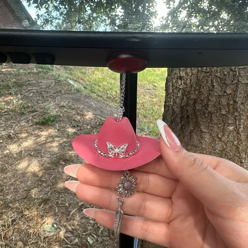 Darlin’ - western car charm - butterfly hat charm