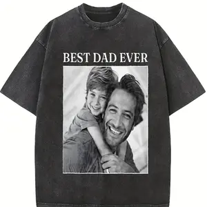 Custom Photo Dad Shirt, Personalised Comfort Colors Dad Shirt, Custom Picture Shirt for Dad, Fathers Day Gift, DadShirt, Christmas Dad Gift