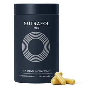 Men's Edible Hair Growth Healthcare Supplements - Clinically Tested for Visibly Thicker Hair, Dermatologist Recommended, 1-Month Supply for Improved Scalp Coverage