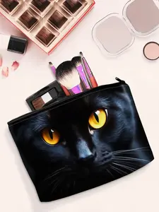 1PC cat Makeup Bag - Zipper Pouch, Lightweight & Foldable Travel Organizer with Double-Sided Design for Cosmetics, Cute Gift Idea, Compatible for Travel, Gym, Camping - Ideal Gift for & Women, Ideal for Spring and Summer Getaways3.27PYT-14