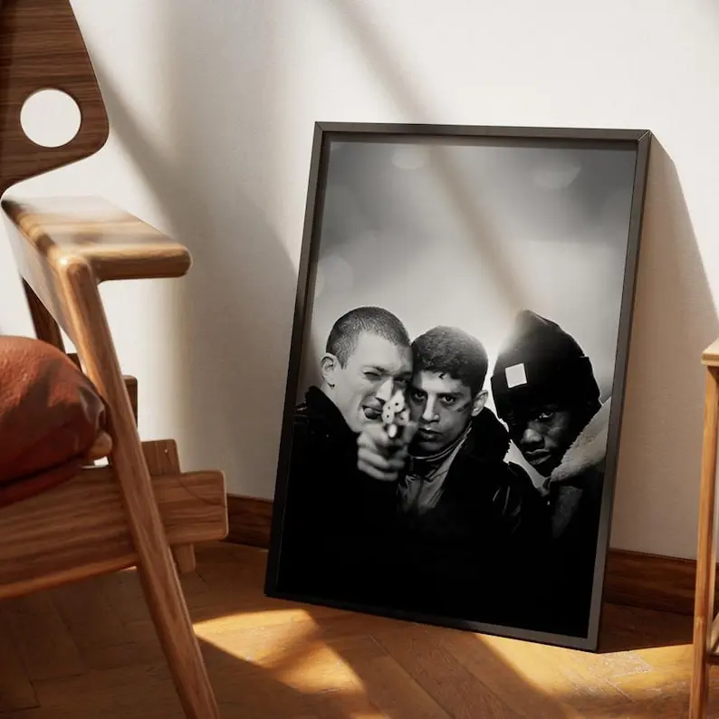 La Haine Vintage French Film Movie Wall Art Poster