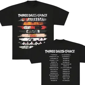 Three Days Grace Alienation Tour 2026 T-Shirt, Rock Band Graphic Tee, Alternative Metal Concert Shirt, Vintage Tour Dates Apparel for Men Women Fans