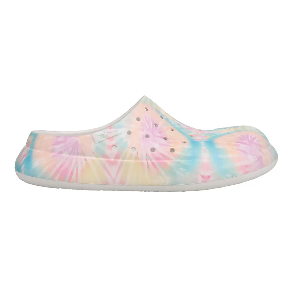 TOMS Womens Alpargata Mallow Molded Mules Flats Casual - Blue, Pink, White