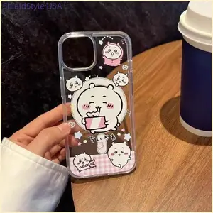 Chiikawas Hachiwares Usagi For Magesafe Magnetic Phone Case for iPhone 16 15 14 Plus 13 12 Mini 11 Pro Max Cover Protection Protective Casing Screen Protector Shockproof Smartphone Cellphone Trendy Cute
