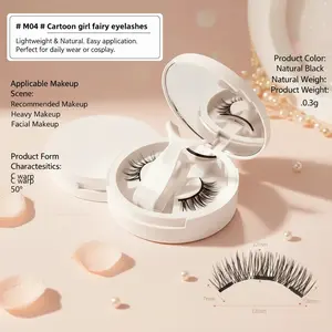 Magnetic V-Shaped Eyelash Applicator Glue-Free Curler for Christmas Gift Family Couples Friends Compact Travel Makeup Tool