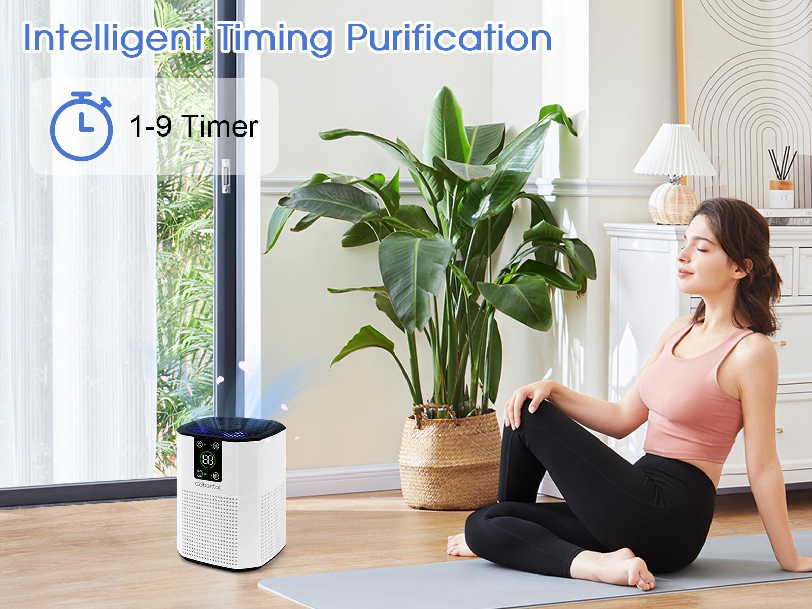 PureWave Ultra-Quiet Air Purifier for Bedroom & Office: H13 HEPA & Dual Purification tackles Allergies, Dust, Pet Dander. Built-in Essential Oil Diffuser adds Aromatherapy to Medical-Grade Cleaning for Better Sleep. Sleek, Portable Design.