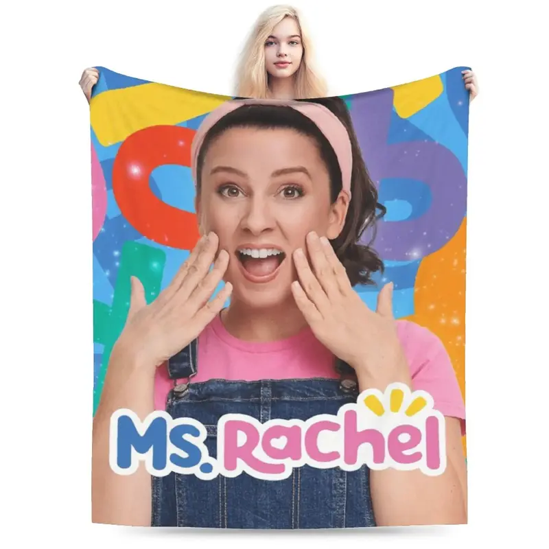 Miss Rachel Plush Blanket Students  Flannel Throw Blanket For Living Room Soft Warm Custom Quality Bedspread Gift Idea Suitable for beds and sofas can also be given as a gift