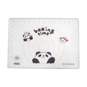 KAWASIMAYA Original Panda Silicone Baking Mat 50x70cm - Food Grade, Non-Slip, Dough Rolling Board for Kitchen