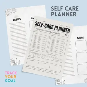 Self Care Planner, Self Care Checklist, Self-Love Journal, Mindfulness Journal, Mental Health Worksheet, Selfcare Journal, Wellness Planner