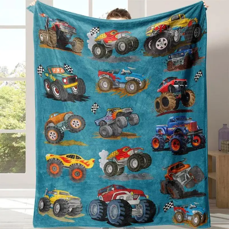 Cartoon Flying Moth Flannel Fabric Throw Blanket - Soft, Breathable Blanket for Children, Home Indoor Use with Playful Look