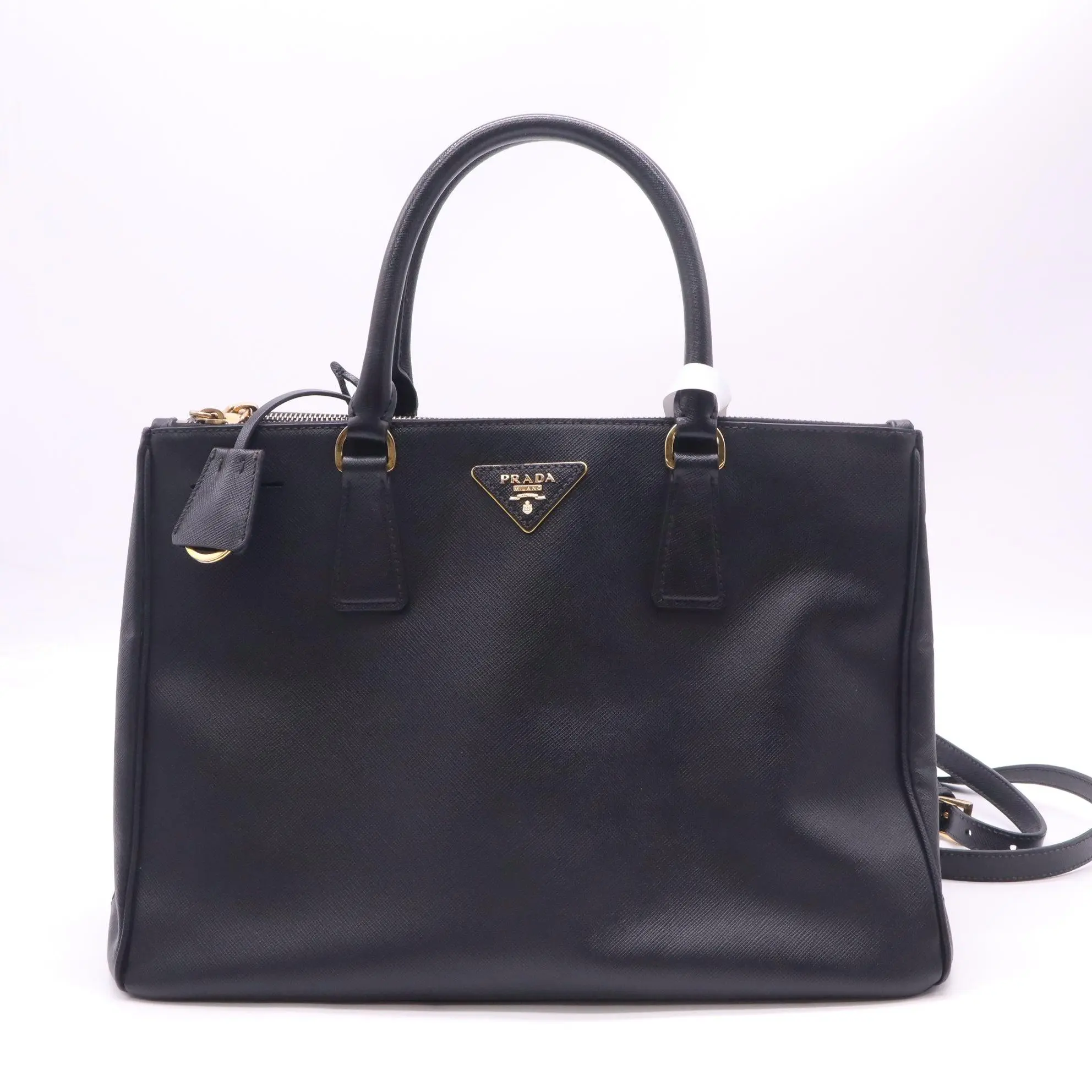 Pre-owned PRADA Leather Tote Bags Saffiano Galleria Double Zip Medium B23231