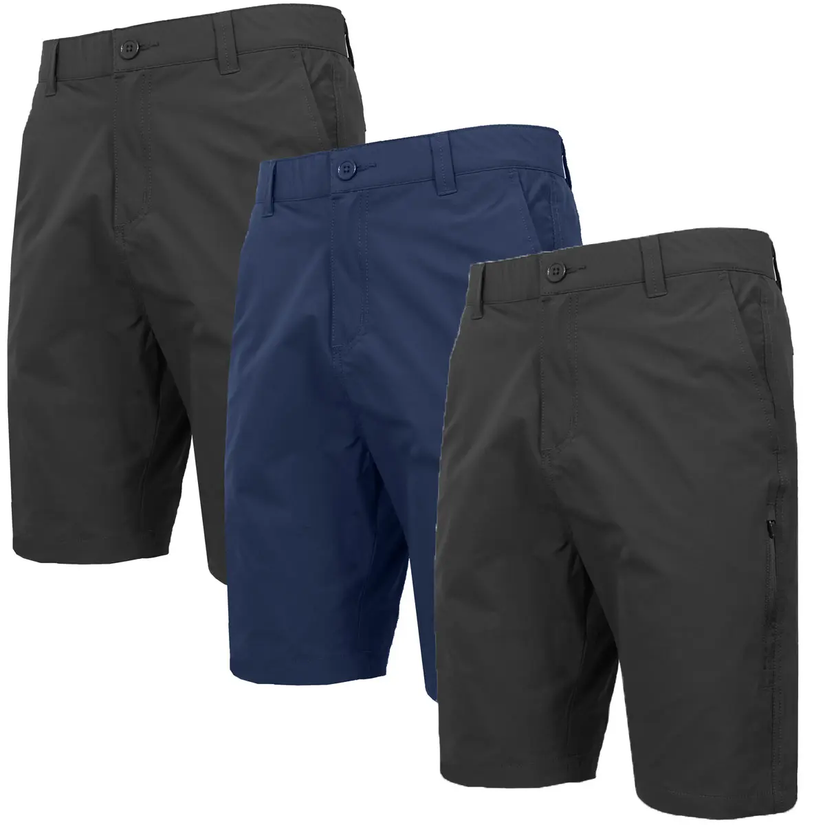 (3 Pack) Black-Navy-Black