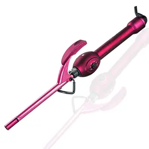 9mm Thin Curling Wand Hair Curler, 3/8 Small Barrel Skinny Hair Curling Iron Wand Professional Super Tourmaline Ceramic Barrel Small Tongs for Short and Long Hair