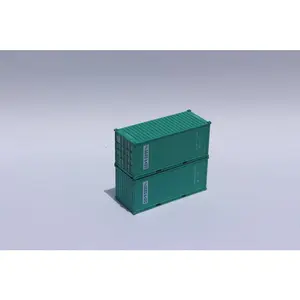 Jacksonville Terminal Company 205337 DONG FANG 20' Std. height containers with Magnetic system, Corrugated-side. JTC-205337, N Scale