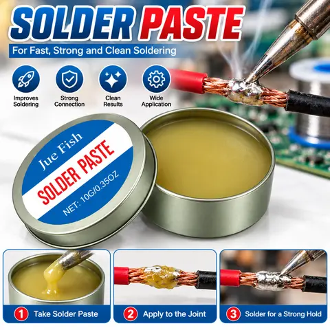 100g No-Clean Solder Paste Flux, Easy Soldering Repair Paste for PCB, Wires, Stainless Steel & 18650 Batteries, Strong Solder Joints, DIY Electronics Repair, Christmas Gift for Electricians