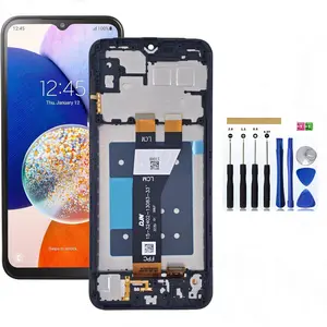 for Samsung Galaxy A14 4/5G Smartphone Screen Replacement with Frame for Samsung a14 a146u Screen Replacement kit s146vl a146a a146w LCD Touch Display digitizer with Repair Part Tools 6.6 inch Black