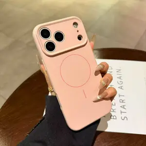 Premium Magnetic Imitation Liquid Silicone Phone Case Made Of High-Grade Soft Silicone It Offers A Skin-Friendly Smooth Touch  The Durable Silicone Absorbs Shocks And Resists Scratches For iPhone 17 16 15 14 13 12