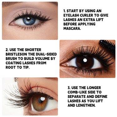 Women's 4-Color Colored Mascara Multi-Pack Set (Pink, Blue, Purple, Brown) - Waterproof, Long-Lasting, Smudge-Proof, Clump-Free, Featherlight Volumizing Tubing Mascara with Doll Eye Effect, Compact Travel-Friendly Cosmetic, Ideal for Daily Makeup, Gifting