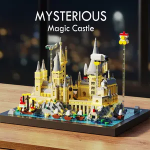 Magic Castle Building Blocks, 2724 pieces/box, DIY desktop model ornaments, assembly toys, gifts for friends and adults, creative Christmas gifts, birthday gifts.