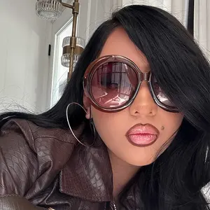 Oversized Round Retro Gradient Anti-Glare Sun Shades for Women & Men