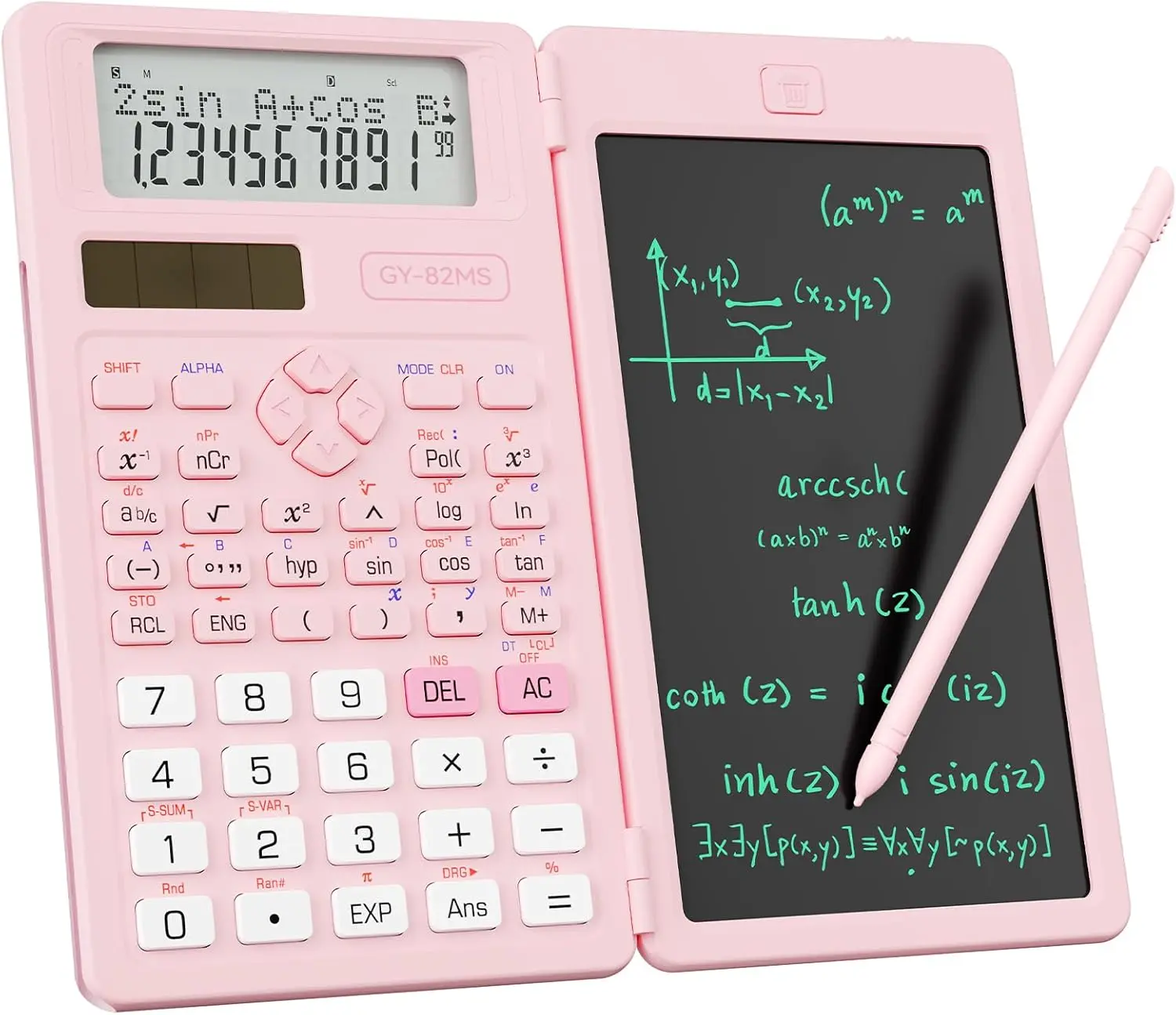 ROATEE Scientific Calculators for School with Notepad,  Cute School Supplies for Middle and High School Stuff for Student, 240 Functions 82 MS Foldable 2-Line Display Solar and Battery Power