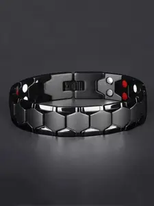 Fashionable Titanium Steel Magnetic Bracelet | Stackable Bracelets Punk Style 4-in-1 Energy Therapy for Men & Women | Sleek & Sturdy Design | Improve Sleep & Reduce Joint Discomfort | Must-Have Accessory for Modern Style & Wellness Benefits