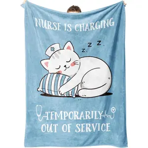 Funny Nurse Gifts, Soft Flannel Blanket, Nurses Week/Day Gift, Nurses Birthday, Appreciation, Graduation Gifts, RN/LPN Gift for Nurse Practitioner, 60"*50"