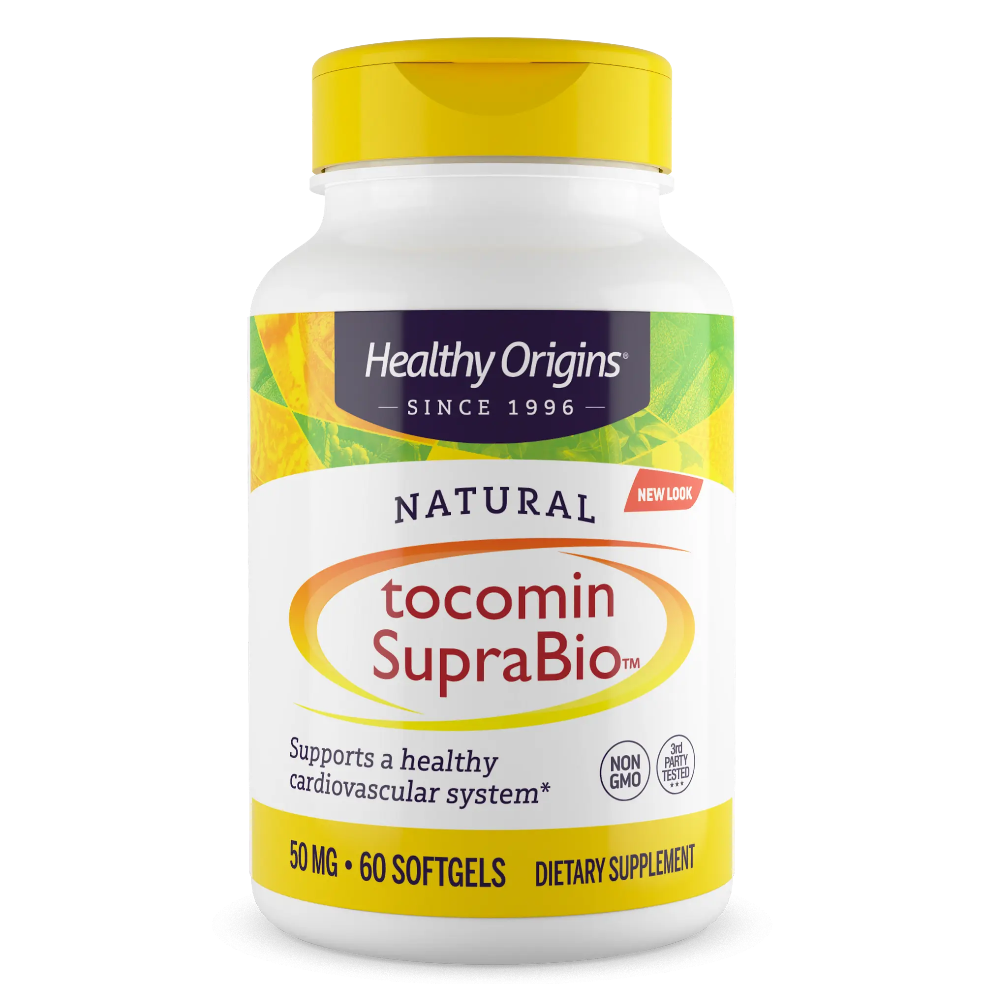 Healthy Origins - Tocomin SupraBio (Tocotrienols) 50 MG  Dietary Supplement for Cardiovascular Support - 2 Sizes