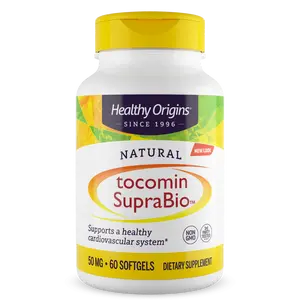 Healthy Origins - Tocomin SupraBio (Tocotrienols) 50 MG  Dietary Supplement for Cardiovascular Support - 2 Sizes