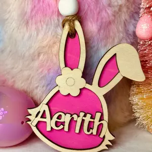 Easter Basket Tag | Basket Tag | Bunny Tag | Easter Tag | Easter basket Tags, Personalized Easter Tags Gifts Ornaments
