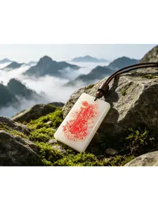 Taoist Blessed Guardian Jade Pendant with Divine Seal