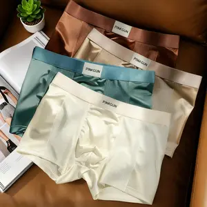 Men's Letter Tape Boxer Briefs - High-Stretch, Breathable Soft Underwear for Daily Summer Wear