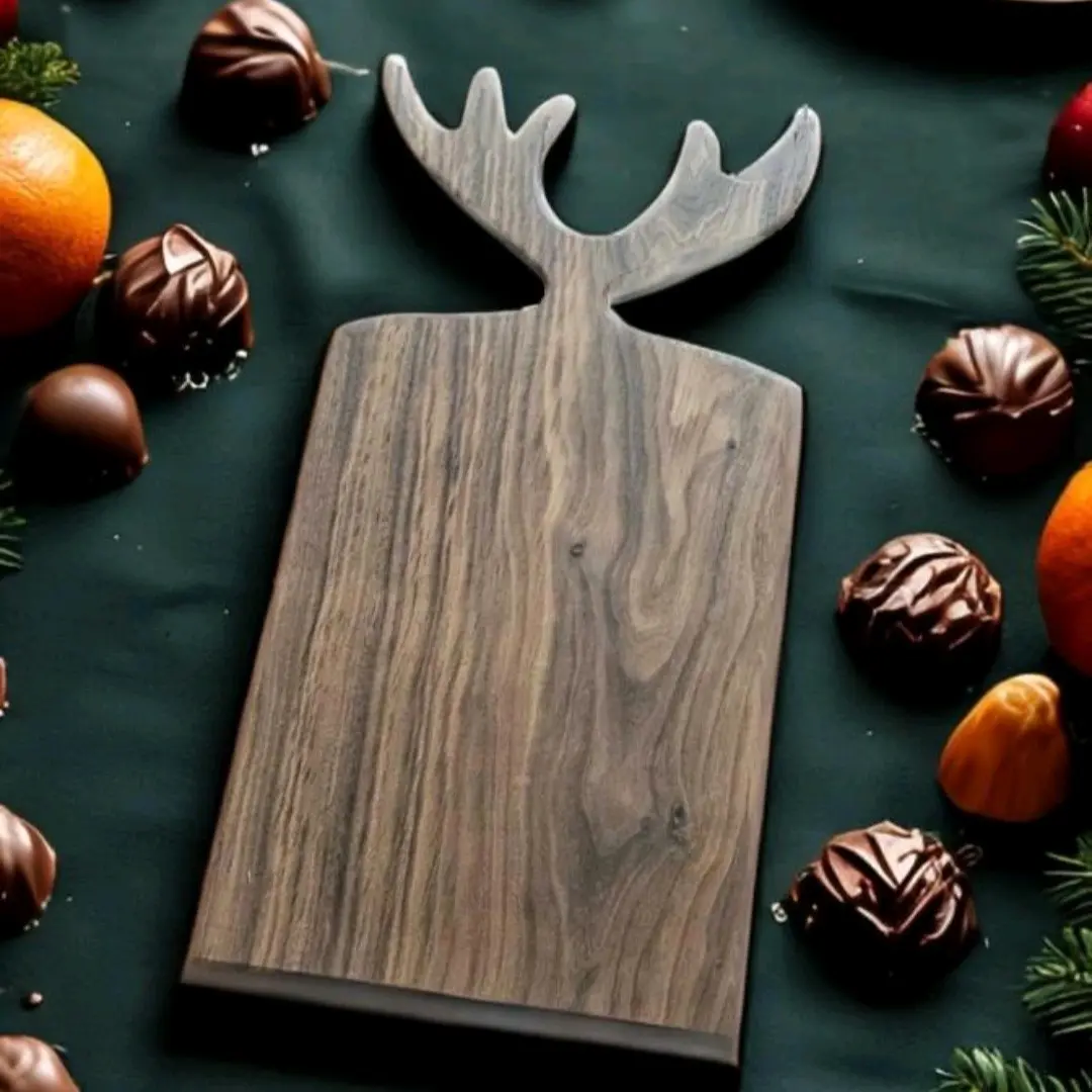 Walnut Reindeer Cutting Board