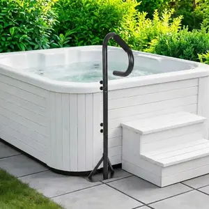 Garvee 35''-57'' Hot Tub Handrail-360°Swivel Safety Grab Bars for Bathtubs, Side-Slide Hot Tub Railing Handle for Get in and Out, 600LBS Capacity, Anti-Slip Grip,Ideal for Swim Spa and Pool