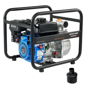 Gasoline Engine Water Pump, Gas-Powered Transfer Pump, 2-Inch Discharge Outlet, 6.5 HP, 4-Stroke Engine Powered Water Transfer Pump for Industrial, Construction, Agriculture, and Emergency Use