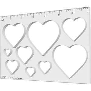 9 in 1 Router Templates for Woodworking Router Jig Heart Inlay Decorative Templates