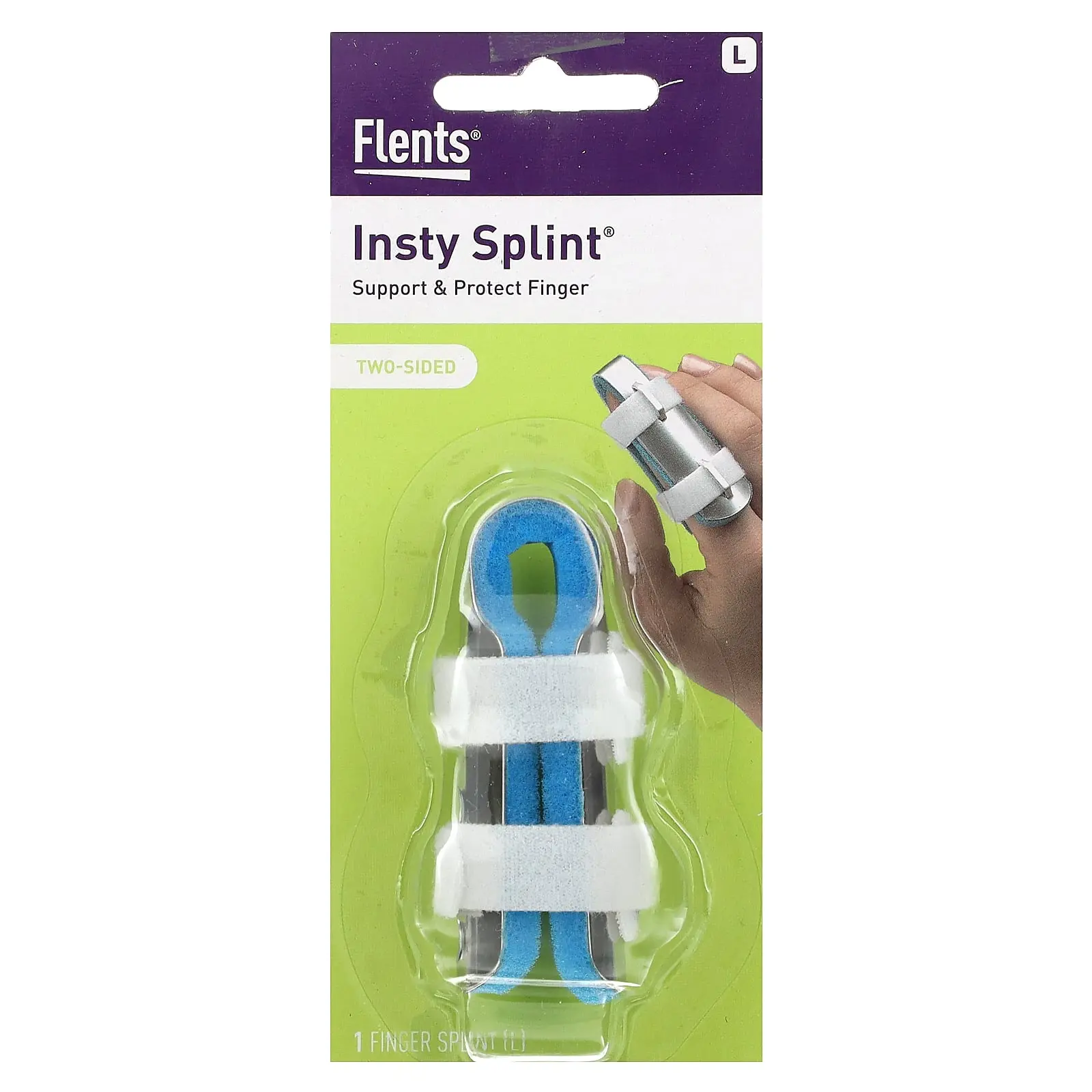 Flents Two-Sided Insty Splint, L, 1 Finger Splint