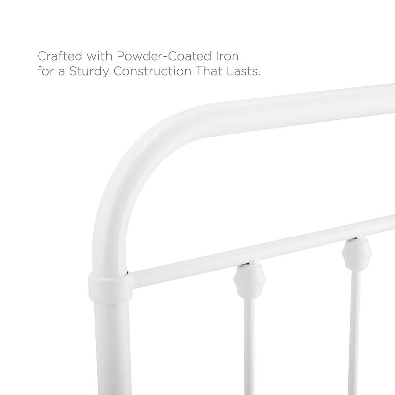 Modway Sage Queen Metal Headboard in White