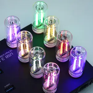 USB Night Light Touch Dimming LED Incandescent Portable Lighting Plug and Play for Bedroom & Car Interior Decorative Ambient Light