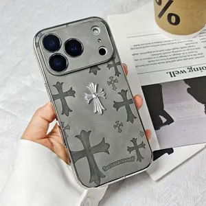 Premium Electroplated 3D Chrome Star Phone Case — Compatible with iPhone 17/16/15/14/13 Pro/Plus/Pro Max. A brand-new design featuring full-edge coverage for superior drop and shock protection; suitable for both men and women. (iPhone 17/16 Pro Max Case)