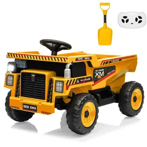 GARVEE 12V Ride-on Dump Truck with Realistic Design, Durable Construction, and Easy Operation for Outdoor Fun and Adventure