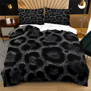 Leopard Print Bedding Set, Soft Bedding Sets, Soft Fabric, Comfortable Sleep Quality, Perfect Gift for Kids and Adults, Includes Duvet Cover and Sheet