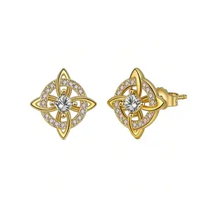 Celtic knot earrings (pair) for women with pierced ears, suitable for everyday wear and as a gift.