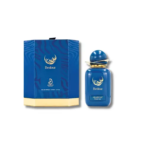 Arabiyat Prestige Bedour Women's Floral Musk EDP Spray - Alcohol-Based Regular Edition Single Item, Luxurious Scent with Rose, Citrus, Cream, Patchouli Notes, Fruity Undertones, 3.4 fl oz (3 to 3.9 fl oz), 36 Months Shelf Life, My Perfume Factory LLC