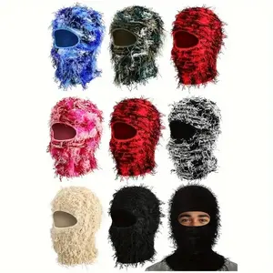 Knitted Full Face Balaclava Winter Windproof Beanie Cap Neck Warmer for Outdoor Activities Mixed Colors Soft Breathable Thermal and Moisture Wicking